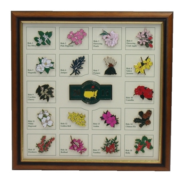 2015 Masters Tournament Limited Edition Pin Set (#078/250) - Framed