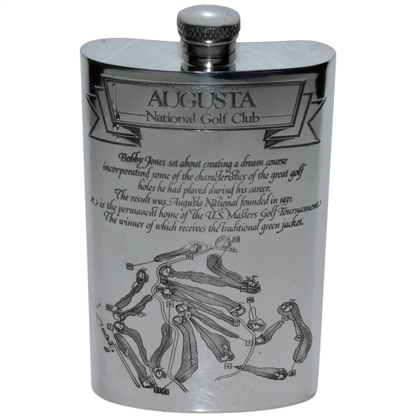 Augusta National Golf Club English Pewter Golf Flask - Excellent Condition