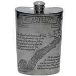 St. Andrews The Old Course Pewter Flask with Course Layout - Great Condition