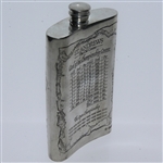 St. Andrews 'The Old Course' Pewter Flask with Course Layout - Great Condition
