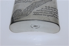 St. Andrews 'The Old Course' Pewter Flask with Course Layout - Great Condition