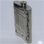 Royal Troon Pewter Flask with Course Layout & Scorecard Engraved - Great Condition