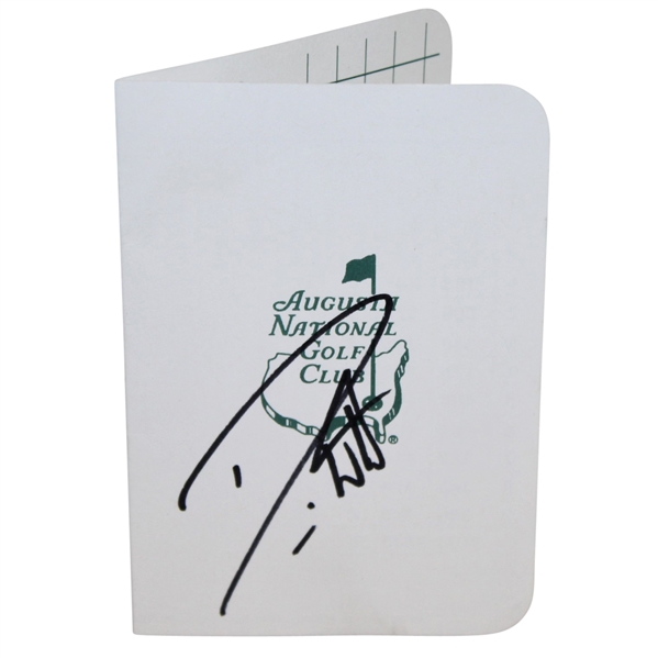 Danny Willett Signed Augusta National Golf Club Scorecard JSA ALOA