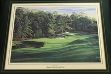 Augusta National Golf Club Wood Serving Tray - Linda Hartough 11th Hole Depicted