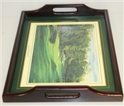 Augusta National Golf Club Wood Serving Tray - Linda Hartough 11th Hole Depicted