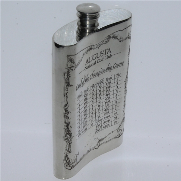 Augusta National Golf Club English Pewter Golf Flask with Funnel - Excellent Condition