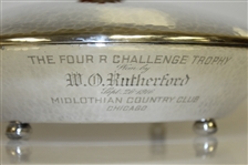 1916 Midlothian C.C. Four R Challenge Hand Hammered  Trophy Won by M.D. Rutherford