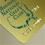 Tiger Woods' Augusta National Issued 2014 Masters Credit Cards with Letter & Envelope