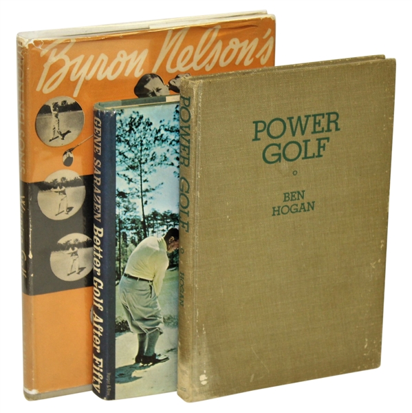 Ben Hogan Power Golf, Sarazen Better Golf After Fifty, & Nelsons Winning Golf Books