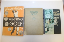 Ben Hogan 'Power Golf', Sarazen 'Better Golf After Fifty', & Nelson's 'Winning Golf' Books