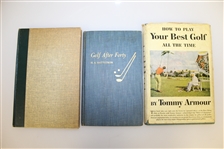 Two Tommy Armour 'Your Best Golf All the Time' Books & 'Golf After Forty' Book