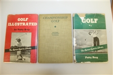 Four Women's Golf Books with Patty Berg Signed Cut JSA ALOA