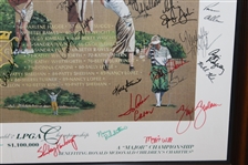 1994 McDonald's LPGA Championship Poster Signed by Field - Framed JSA ALOA