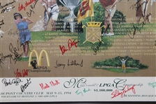 1994 McDonald's LPGA Championship Poster Signed by Field - Framed JSA ALOA