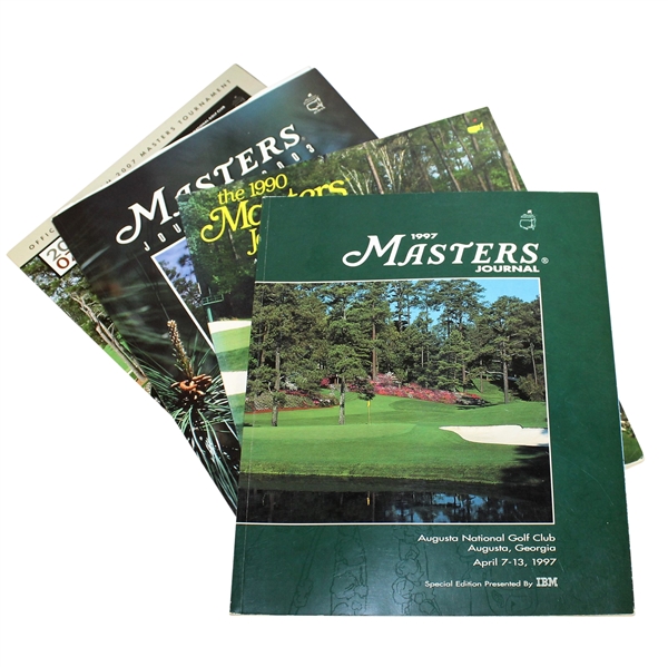 1997, 1990, 2003, & 2007 Masters Tournament Journals - Woods, Faldo, Weir, & Johnson