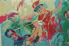 LeRoy Neiman 'Golf Champions' Hogan, Snead, Nicklaus, Palmer, Player, & Trevino Print - Framed