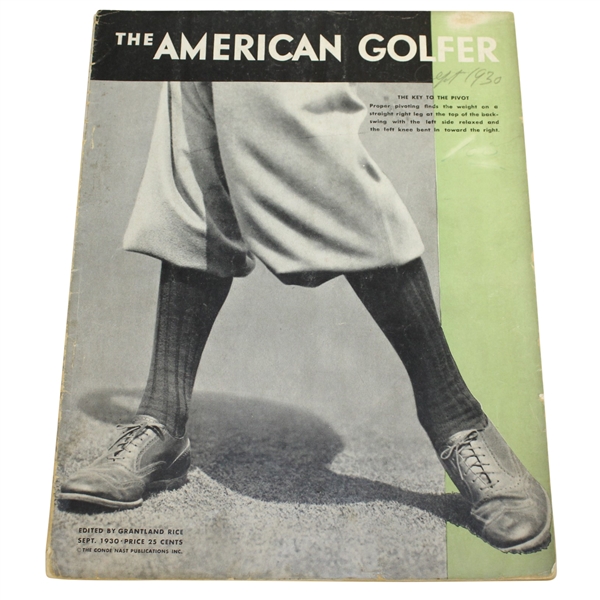 Ben Hogans Personal Copy of The American Golfer - September 1930