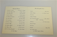 Ben Hogan's Death Certificate & a Celebration of Life Service Program