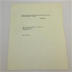 President Eisenhower Signed Letter to Ben Hogan after 1955 US Open Loss, Retirement, Gambling, etc Content JSA ALOA