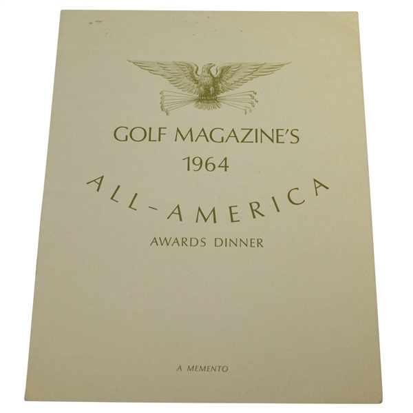 1964 Golf Magazines All-America Awards Dinner Memento Program