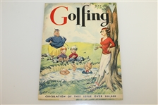 1935 May & June Golfing Magazines - Woman Smoking Cover & Salesman on the Course Cover