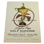 Ben Hogans Personal 1955 Ryder Cup at Thunderbird Ranch & CC Program