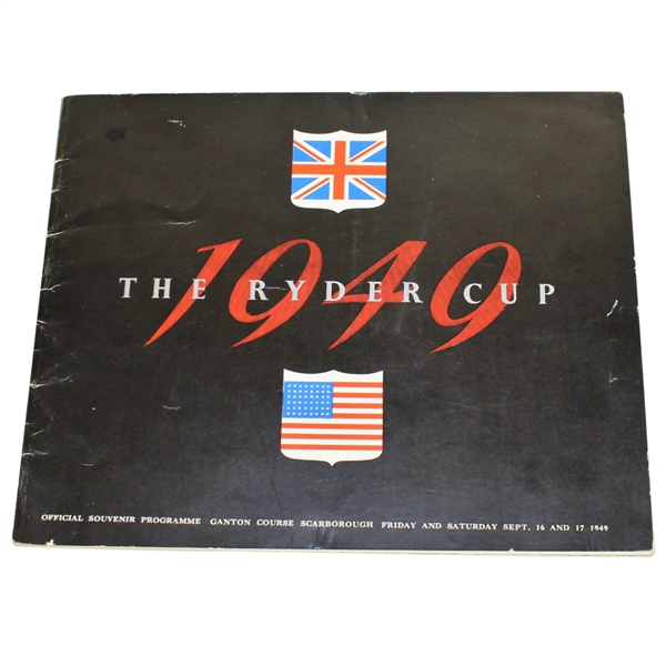 Ben Hogans Personal 1949 Ryder Cup at Ganton Golf Club Program
