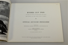 Ben Hogan's Personal 1949 Ryder Cup at Ganton Golf Club Program