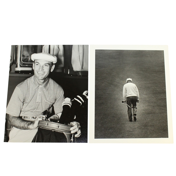 Ben Hogans Personal Photos - Posing with Golf Bag & Walking Down the Fairway
