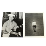 Ben Hogans Personal Photos - Posing with Golf Bag & Walking Down the Fairway