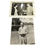 Ben Hogans Personal Photos - Shaking Hands & Holding Club Under Arm