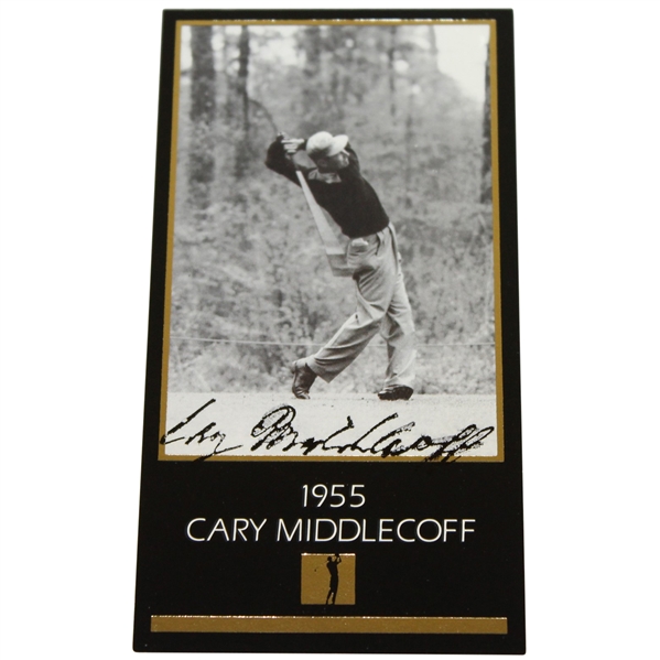 Cary Middlecoff Signed Grand Slam Ventures 1955 Masters Golf Card FULL JSA #Z07181