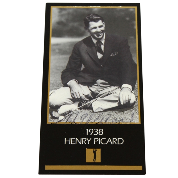 Henry H.G. Picard Signed Grand Slam Ventures 1938 Masters Golf Card FULL JSA #Z07182