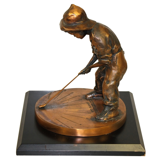 Pinehurst Country Club Balfour Large Putter Boy Bronze Sundial Statue