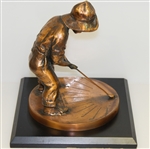 Pinehurst Country Club Balfour Large Putter Boy Bronze Sundial Statue