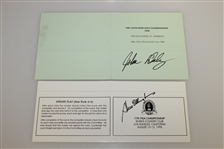 1995 Major Champs Signed Official Scorecards - Crenshaw, Pavin, Daly, & Elkington JSA ALOA