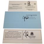 1997 Major Champs Signed Official Scorecards - Els, Leonard, & Love III JSA ALOA