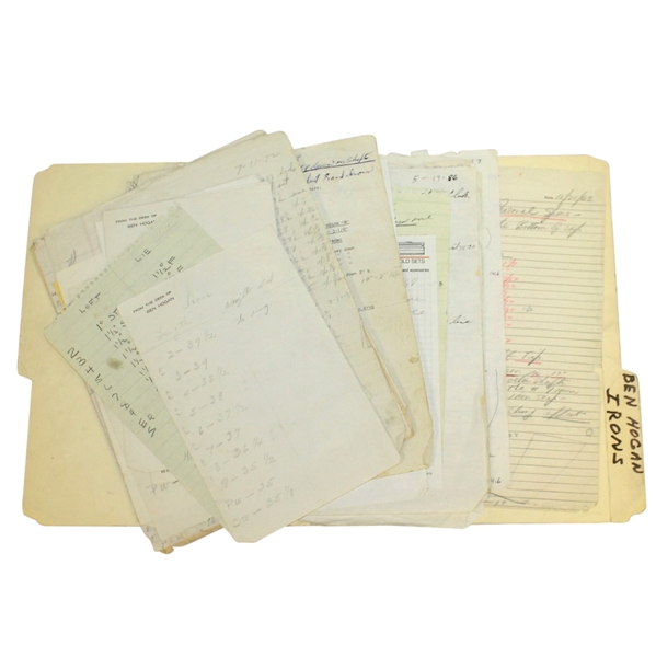 Ben Hogans Personal Specifications, Notes, & Information for Personal Irons - Unique