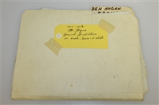 Ben Hogan's Personal Specifications, Notes, & Information for Personal Irons - Unique