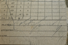 Bobby Jones Signed Scorecard - Highlands Golf Course FULL JSA #Z61966 - Rare