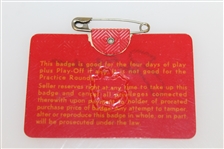 Jack Nicklaus Signed 1972 Masters Badge #18204 JSA ALOA