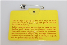 Jack Nicklaus Signed 1975 Masters Badge #6994 JSA ALOA