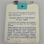 Nick Faldo Signed 1989 Masters Badge #A03240 JSA ALOA