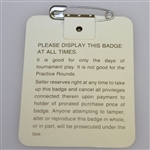 Ben Crenshaw Signed 1984 Masters Badge #18362 JSA ALOA