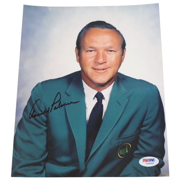 Arnold Palmer Signed Wearing Green Jacket Photo PSA/DNA #Y08260