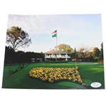 Arnold Palmer Signed Augusta National Clubhouse & Flag Photo JSA #I48675