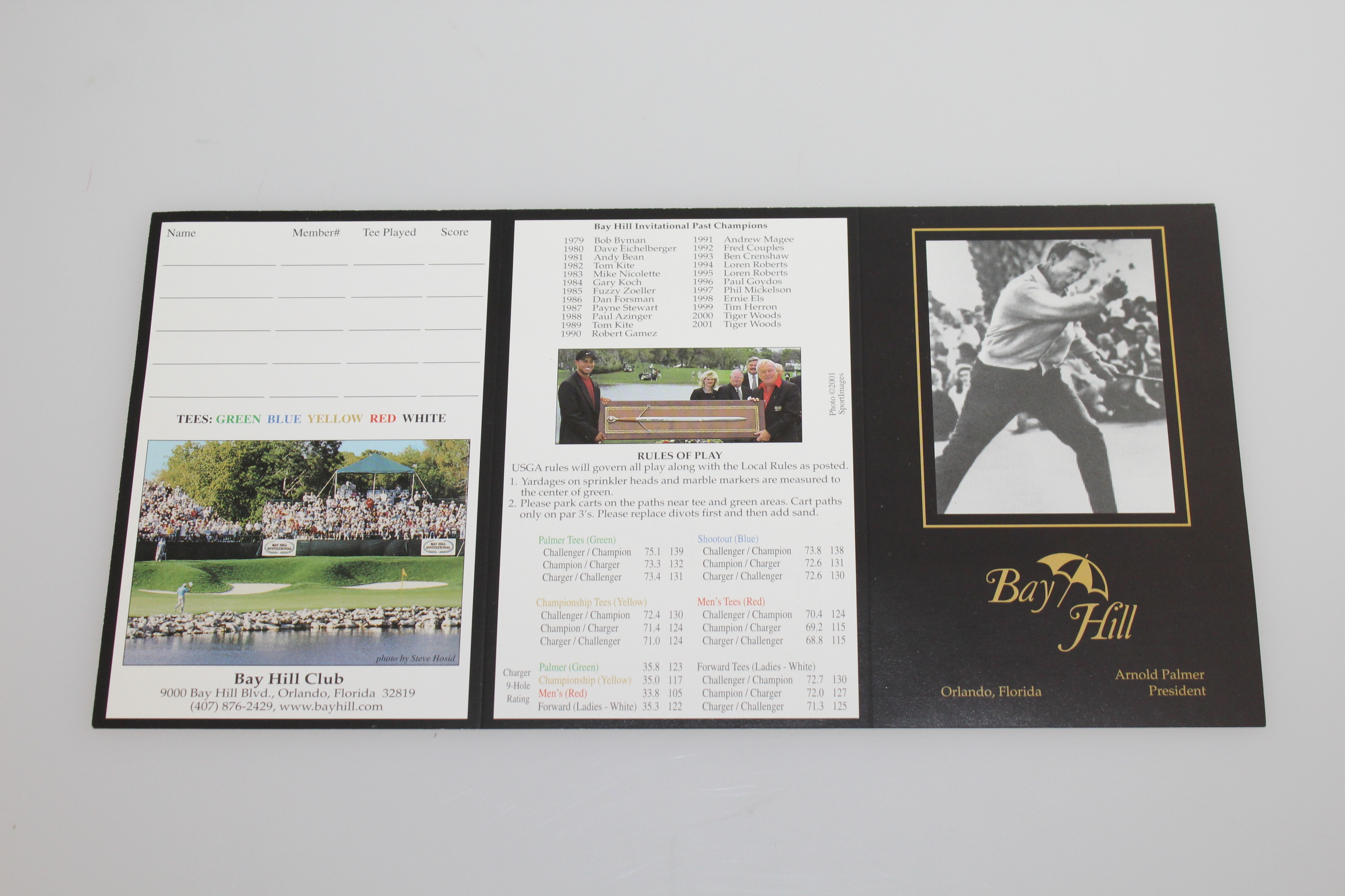 Lot Detail Arnold Palmer Signed Bay Hill Official Scorecard JSA ALOA