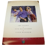 Seve Ballesteros Signed 1999 World Golf Hall of Fame Inductees Poster JSA ALOA