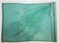 Augusta National Course Used Green Flag with Flagstick & Cup - Hadley Plemmons Sourced