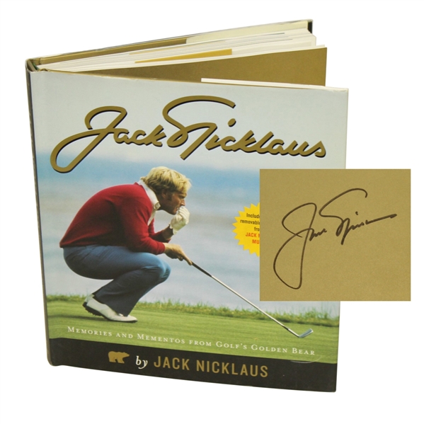Jack Nicklaus Signed Memories & Mementos Golden Bear Book JSA ALOA